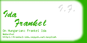 ida frankel business card